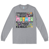 Heather Grey retro mother Long Sleeve Tee - JahusDesignShop