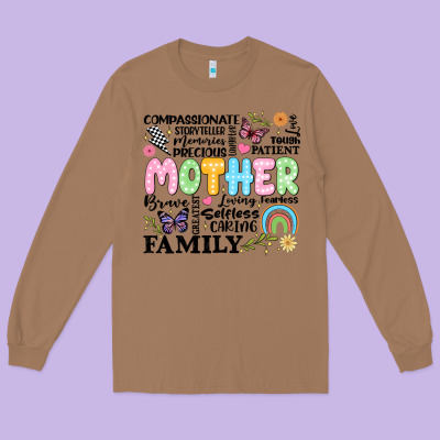 Retro Mother Long Sleeve Tee Designed By Jahusdesignshop