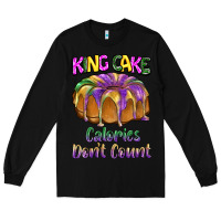 Black mardi gras king cage calories don't count Long Sleeve Tee - BarkalooDesign