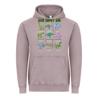 Vintage Zinc god says i am dinosaurs Vintage Hoodie - JahusDesignShop