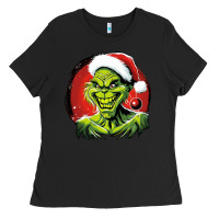 Black Grinch Ladies Tee - Unal Design