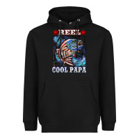 Black reel cool papa american flag bass fishing Heavyweight Hoodie - LillyAllenDesigns