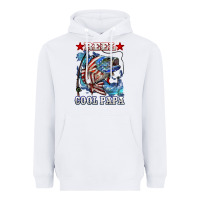 White reel cool papa american flag bass fishing Heavyweight Hoodie - LillyAllenDesigns