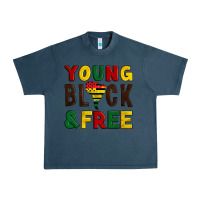 Midnight Navy young black and free Urban Heavy Tee - Artiststas