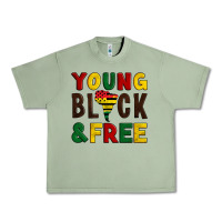 Oil Green young black and free Urban Heavy Tee - Artiststas