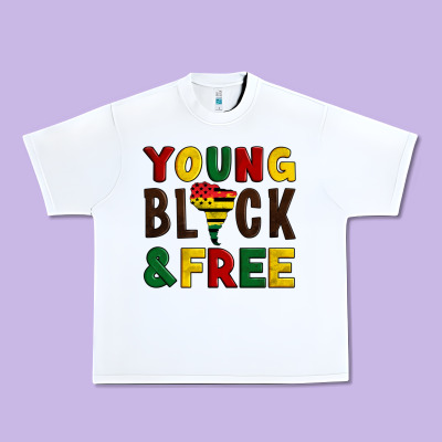 Young Black And Free Urban Heavy Tee Designed By Artiststas