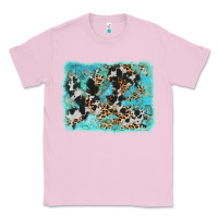 Bubblegum Pink turquoise cowhide leopard background Classic Tee - AdoDesignShop