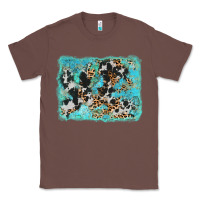 Chestnut turquoise cowhide leopard background Classic Tee - AdoDesignShop