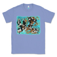 Colony Blue turquoise cowhide leopard background Classic Tee - AdoDesignShop