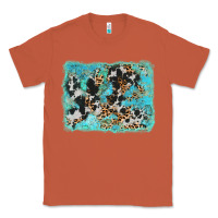 Copper turquoise cowhide leopard background Classic Tee - AdoDesignShop