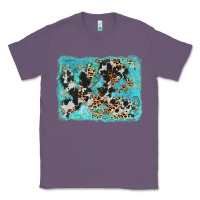 Lavender turquoise cowhide leopard background Classic Tee - AdoDesignShop