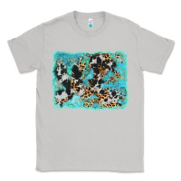 Moon Dust turquoise cowhide leopard background Classic Tee - AdoDesignShop