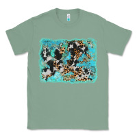 Sage turquoise cowhide leopard background Classic Tee - AdoDesignShop