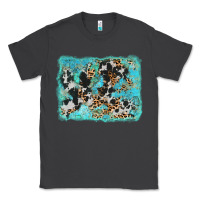 Smoke turquoise cowhide leopard background Classic Tee - AdoDesignShop