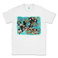White turquoise cowhide leopard background Classic Tee - AdoDesignShop