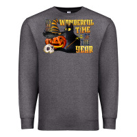 Charcoal Heather wonderful time of the year halloween Premium Sweatshirt - LillyAllenDesigns