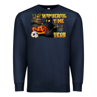 Navy wonderful time of the year halloween Premium Sweatshirt - LillyAllenDesigns