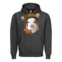 Charcoal Heather cute baby lamb thanksgiving nancy Zipper Hoodie - NancyCooperArtShop