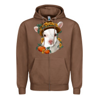 Chestnut cute baby lamb thanksgiving nancy Zipper Hoodie - NancyCooperArtShop