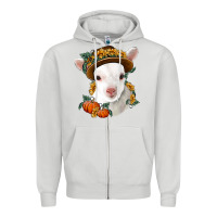 Dove Grey cute baby lamb thanksgiving nancy Zipper Hoodie - NancyCooperArtShop