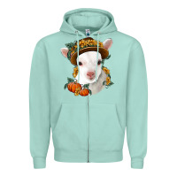 Seafoam cute baby lamb thanksgiving nancy Zipper Hoodie - NancyCooperArtShop