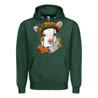 Sports Green cute baby lamb thanksgiving nancy Zipper Hoodie - NancyCooperArtShop