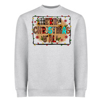 Heather Grey merry christmas y'all Heavyweight Sweatshirt - JahusDesignShop