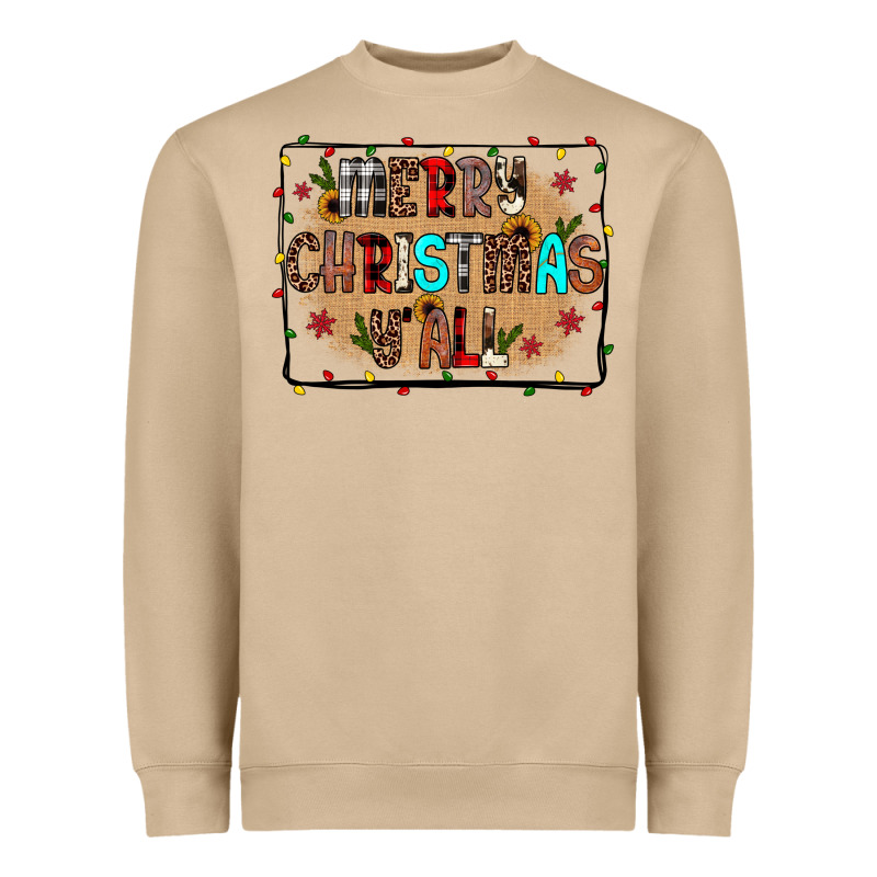 Merry Christmas Y'all Heavyweight Sweatshirt by JahusDesignShop | Teevron