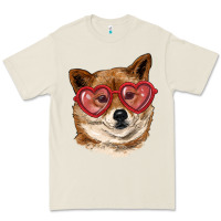 Bone shiba inu with love glasses Premium Tee - RanaPortraitStore