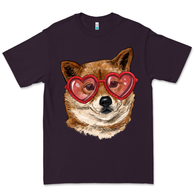 Shiba Inu With Love Glasses Premium Tee by RanaPortraitStore | Teevron