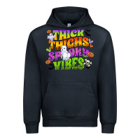Navy thick thighs and spooky vibes Urban Hoodie - CowGirlArtShop