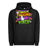 Pigment Black thick thighs and spooky vibes Urban Hoodie - CowGirlArtShop