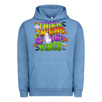 Thick Thighs And Spooky Vibes Urban Hoodie | Teevron