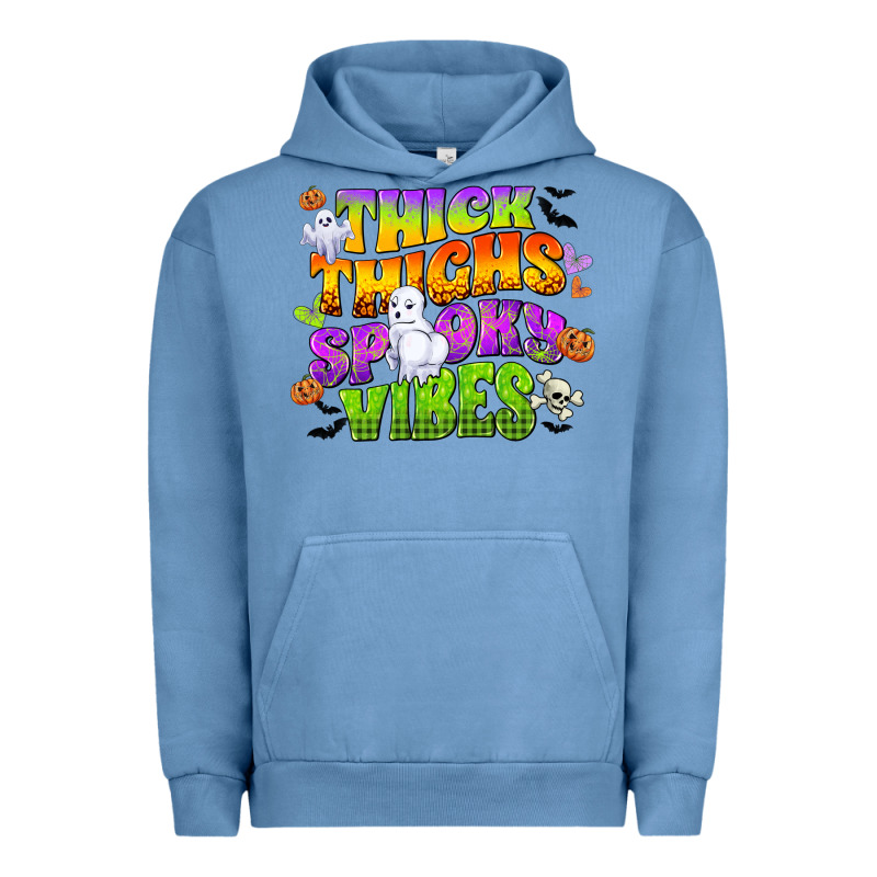 Thick Thighs And Spooky Vibes Urban Hoodie by CowGirlArtShop | Teevron