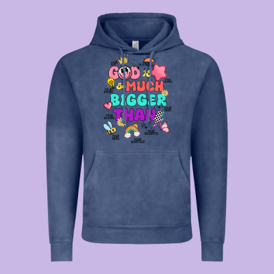 God Is Bigger Design Vintage Hoodie Designed By Jahusdesignshop