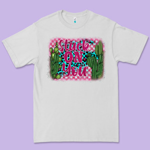 Stuck On You Cactus Premium Tee Designed By Barkaloodesign