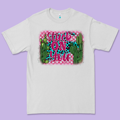 Stuck On You Cactus Premium Tee Designed By Barkaloodesign