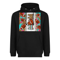 Black american football mom Heavyweight Hoodie - LillyAllenDesigns