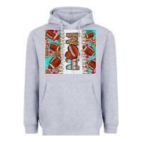 Heather Grey american football mom Heavyweight Hoodie - LillyAllenDesigns