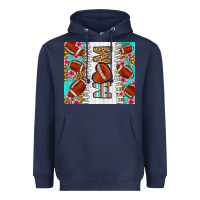 Navy american football mom Heavyweight Hoodie - LillyAllenDesigns