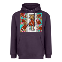Plum american football mom Heavyweight Hoodie - LillyAllenDesigns