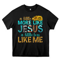 Black a little more like jesus a little less like me Heavy Core Tee - texasbilliewilder