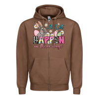 Chestnut A lot can happen in three days Zipper Hoodie - NancyCooperArtShop