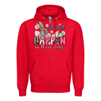 Red A lot can happen in three days Zipper Hoodie - NancyCooperArtShop