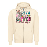Sandshell A lot can happen in three days Zipper Hoodie - NancyCooperArtShop