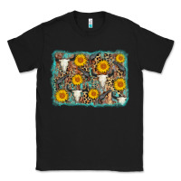 Black cow skull sunflower background Classic Tee - AdoDesignShop