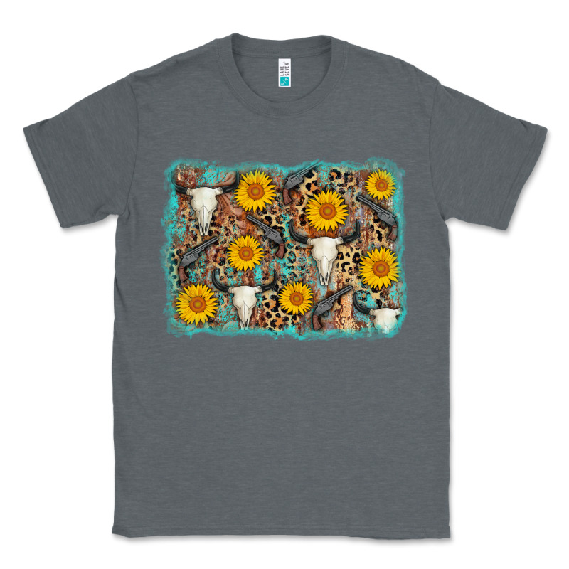 Cow Skull Sunflower Background Classic Tee by AdoDesignShop | Teevron