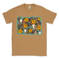 Toasted Coconut cow skull sunflower background Classic Tee - AdoDesignShop