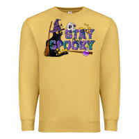 Antique Gold Stay Spooky With Black Cat Premium Sweatshirt - LillyAllenDesigns