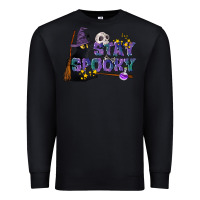 Black Stay Spooky With Black Cat Premium Sweatshirt - LillyAllenDesigns